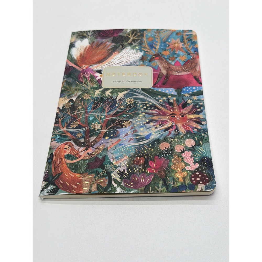BV by Bruno Visconti Lined Notebook Whimsical Enchanted Forest Celestial Art